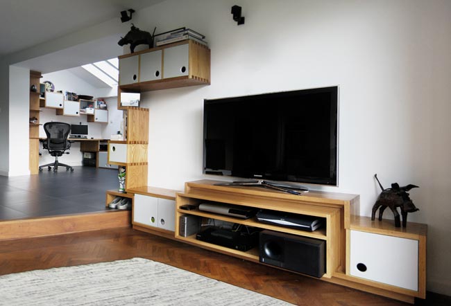 Handmade living room funriture in solid oak hardwood
