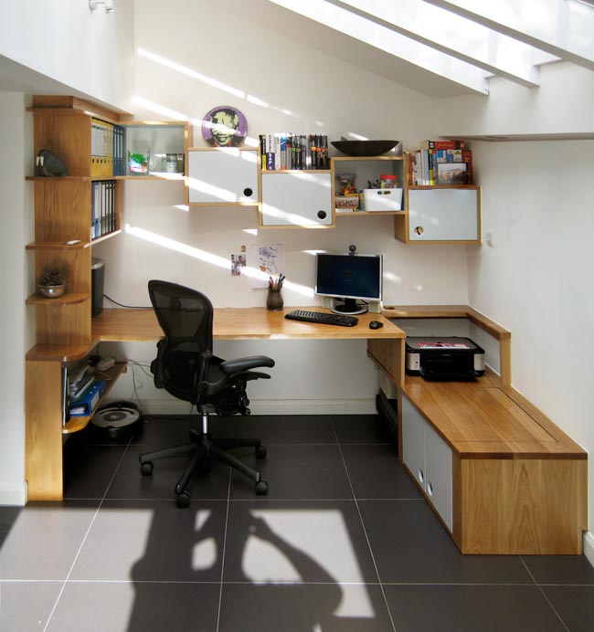 bespoke handmade oak home office study furniture