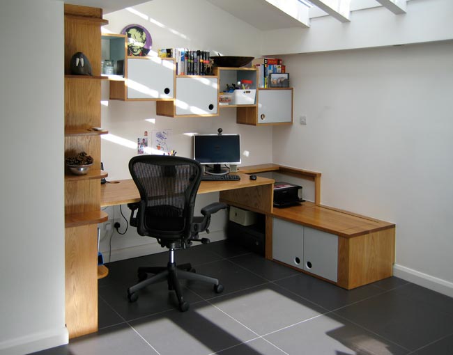 bespoke handmade oak home office study furniture