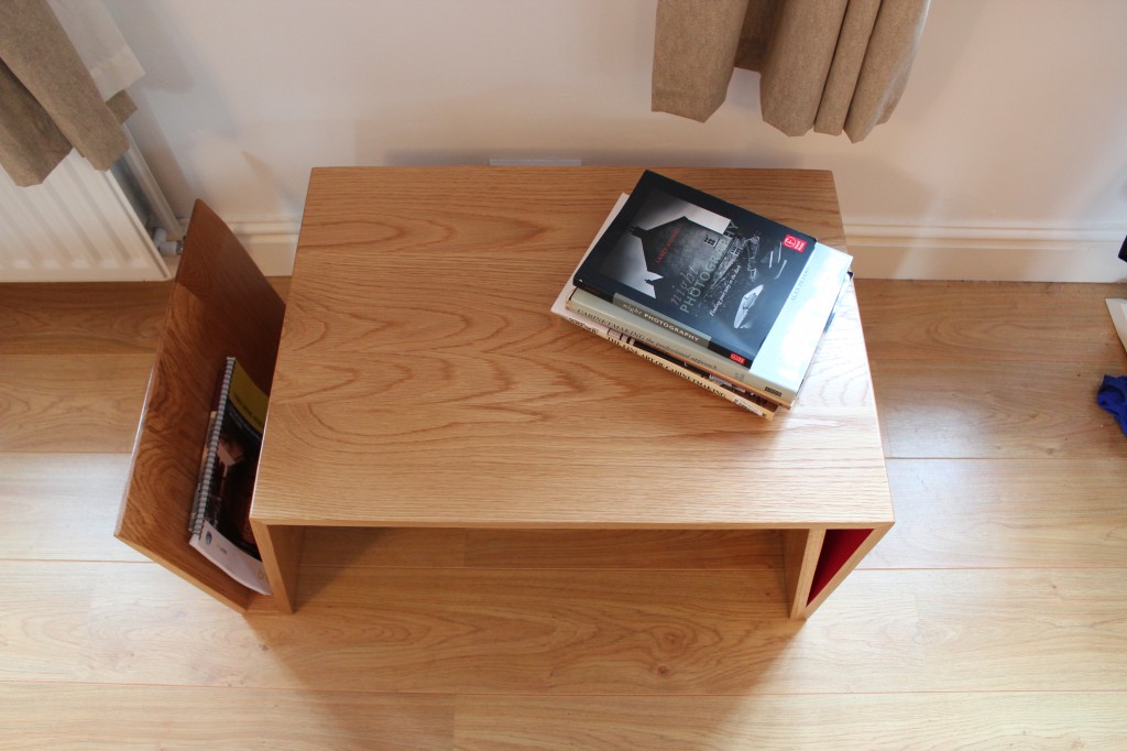 Handmade Oak coffee table by bespoke cabinet makers HM HandMade