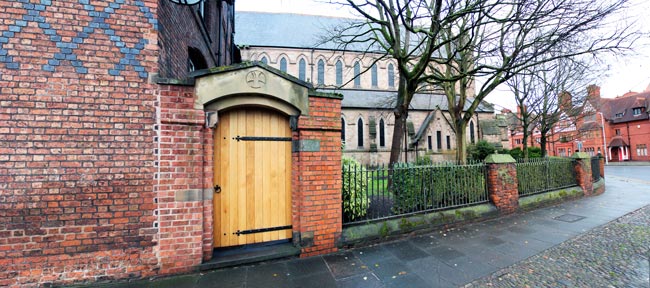Handmade Bespoke Oak Gate by HM HandMade. Bespoke Ecleasiastical Joinery Cabinetry in Cheshire, Chester, Wirral and Liverpool