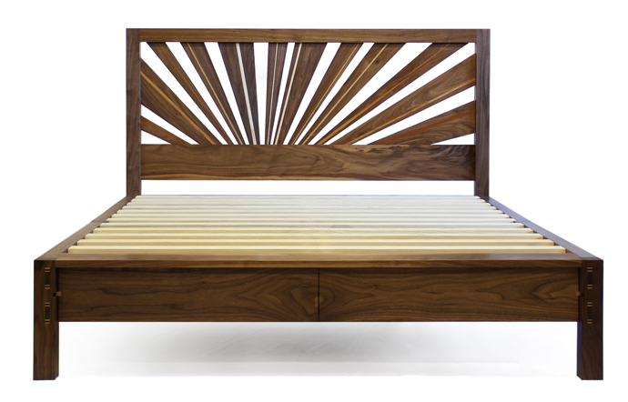 This bed, which I designed in Autumn 2014, is an example of how Japanese design motifs have permeated my own work. The jointing, although in an Arts & Crafts tradition, speaks of Japanese sensibility for exposing a celebrating the jointing of a furniture.
