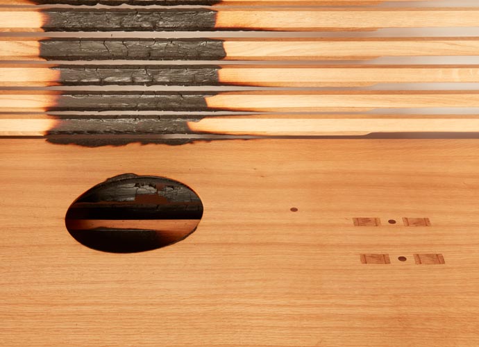 Tending The Flame by Hugh Miller Furniture. A commission for The National Trust William Morris Red House Museum.